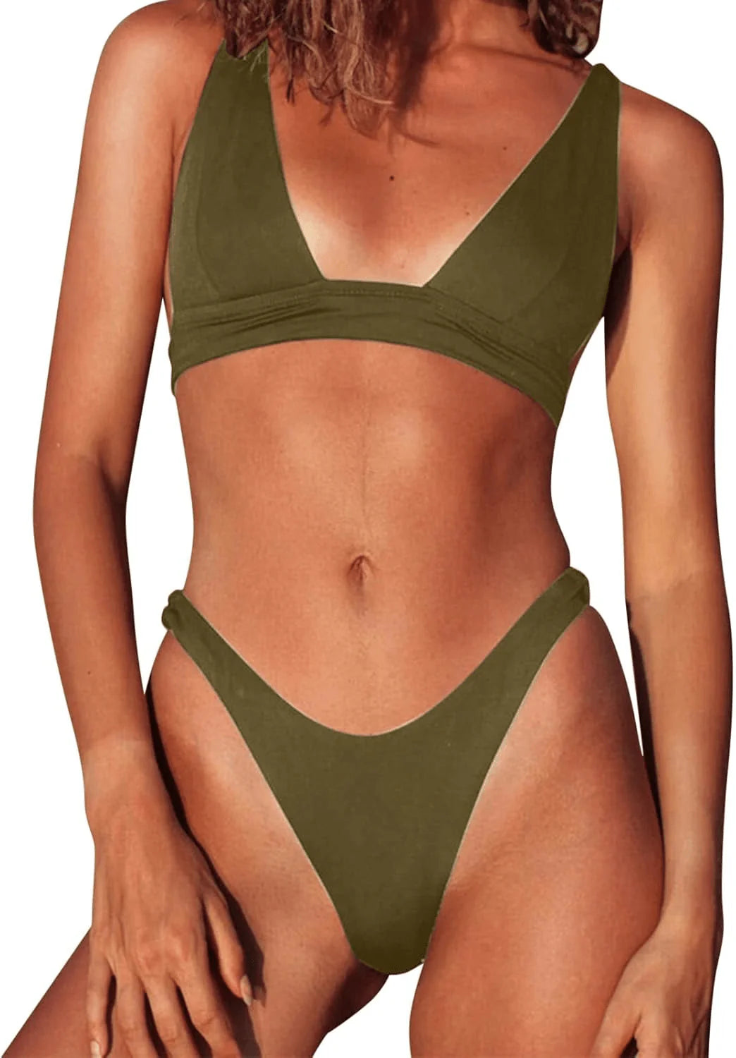 Penelope Bikini - Khaki - Eco-Friendly Swimwear