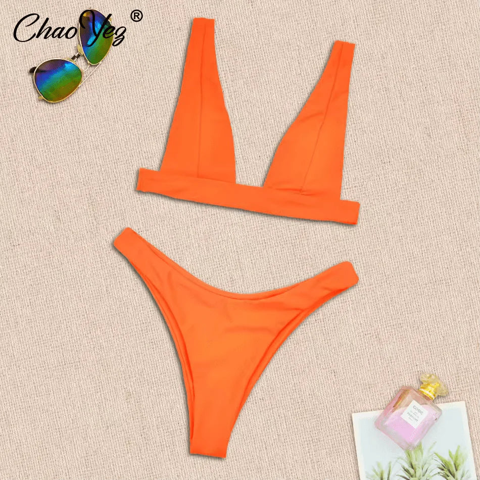 Penelope Bikini - Orange - Eco-Friendly Swimwear