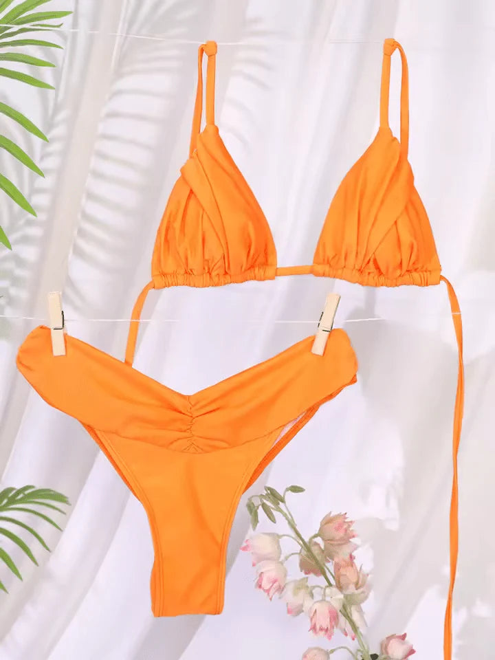 Scarlett Bikini - Orange - Eco-Friendly Swimwear