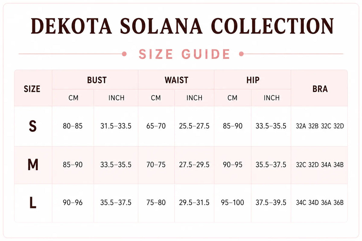 Solana Bikini – Limoncello Dot Size Guide