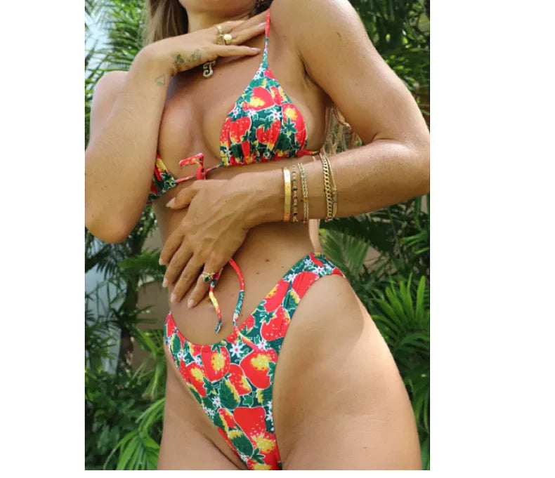 Maya Bikini - Strawberry - Eco-Friendly Swimwear
