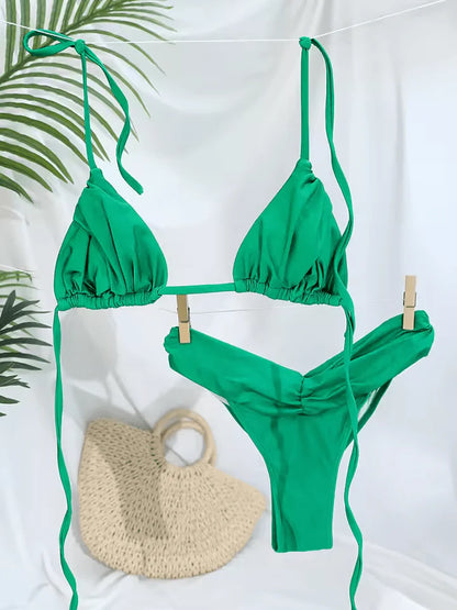 Scarlett Bikini - Green - Eco-Friendly Swimwear
