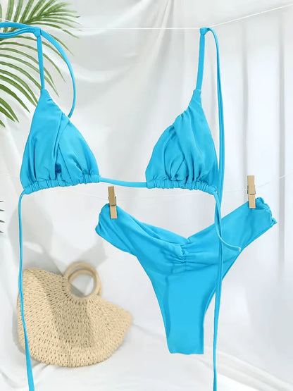 Scarlett Bikini - Light Blue - Eco-Friendly Swimwear