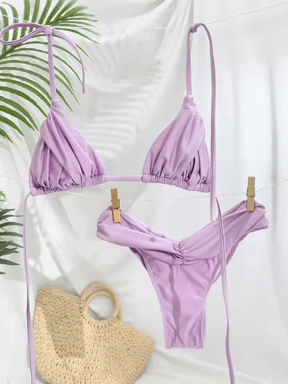 Scarlett Bikini - Purple - Eco-Friendly Swimwear