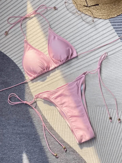 Stella Bikini Pink – Eco-Conscious Swimwear