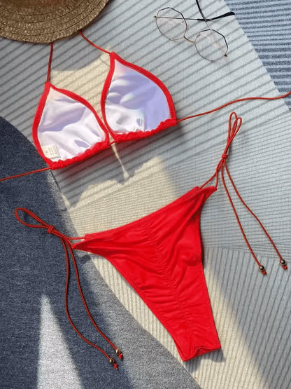 Stella Bikini Red – Sustainable Swimwear
