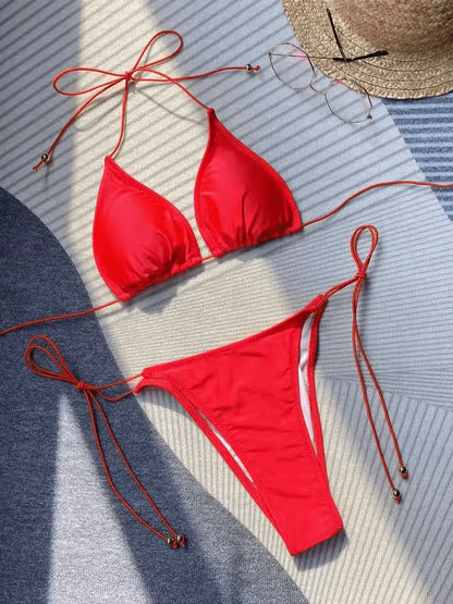 Stella Bikini Red – Sustainable Swimwear